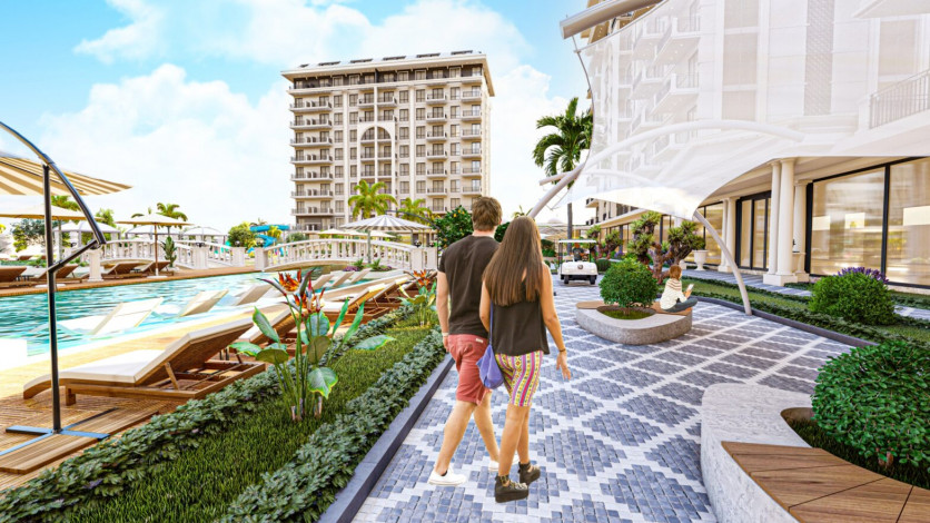 Роскошный проект с апартаментами 1+1, 2+1, 3+1 и 4+1 с инфраструктурой отеля 5* в районе Демирташ - Ракурс 6