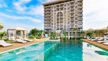 Роскошный проект с апартаментами 1+1, 2+1, 3+1 и 4+1 с инфраструктурой отеля 5* в районе Демирташ - Ракурс 10
