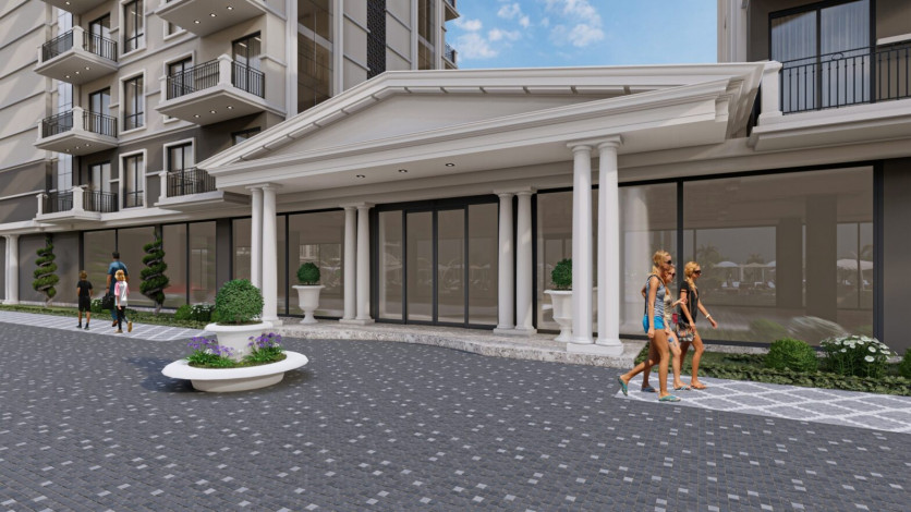 Роскошный проект с апартаментами 1+1, 2+1, 3+1 и 4+1 с инфраструктурой отеля 5* в районе Демирташ - Ракурс 13