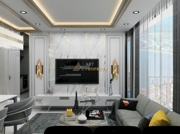 Роскошный проект с апартаментами 1+1, 2+1, 3+1 и 4+1 с инфраструктурой отеля 5* в районе Демирташ - Ракурс 40