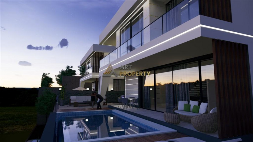 Люксовый проект вилл 3+1, 4+1с собственным садом и бассейном в районе Бекташ - Ракурс 11