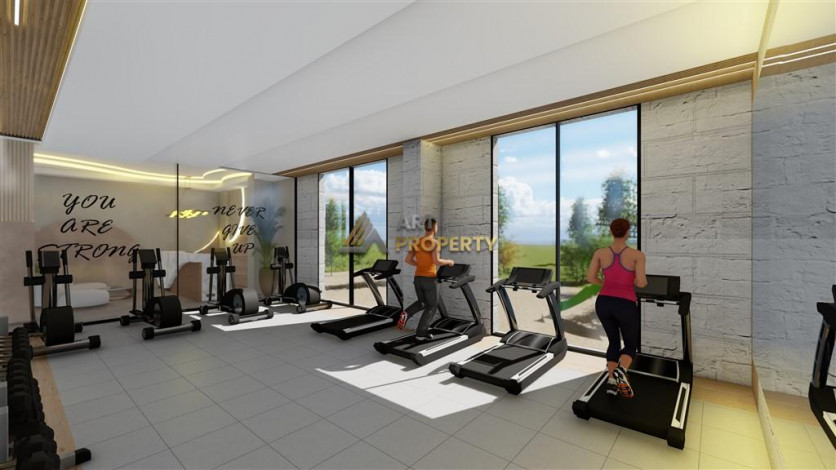 Новый комплекс с квартирами 1+1, 2+1 и 3+1 в районе Паяллар, Аланья - Ракурс 4