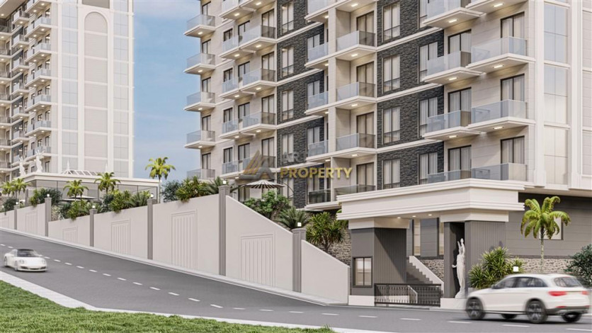 Новый комплекс с квартирами 1+1, 2+1 и 3+1 в районе Паяллар, Аланья - Ракурс 11