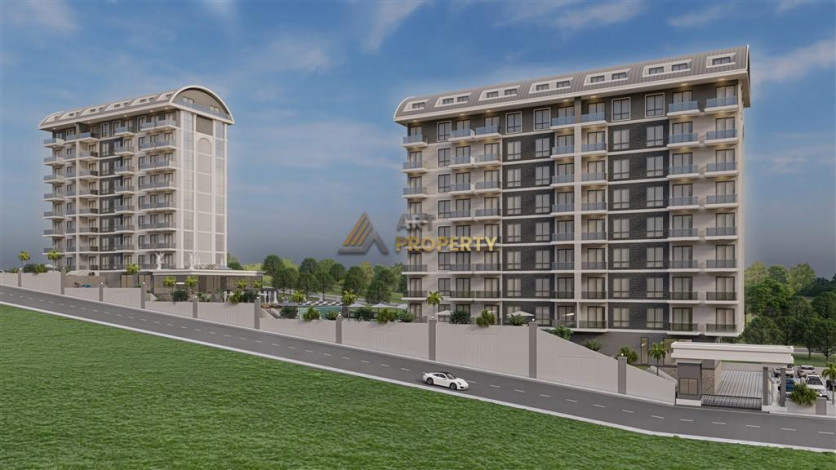 Новый комплекс с квартирами 1+1, 2+1 и 3+1 в районе Паяллар, Аланья - Ракурс 13