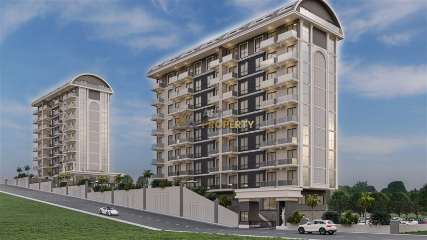 Новый комплекс с квартирами 1+1, 2+1 и 3+1 в районе Паяллар, Аланья - Ракурс 14