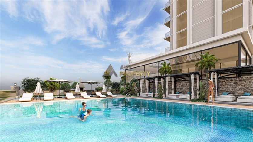 Новый комплекс с квартирами 1+1, 2+1 и 3+1 в районе Паяллар, Аланья - Ракурс 16