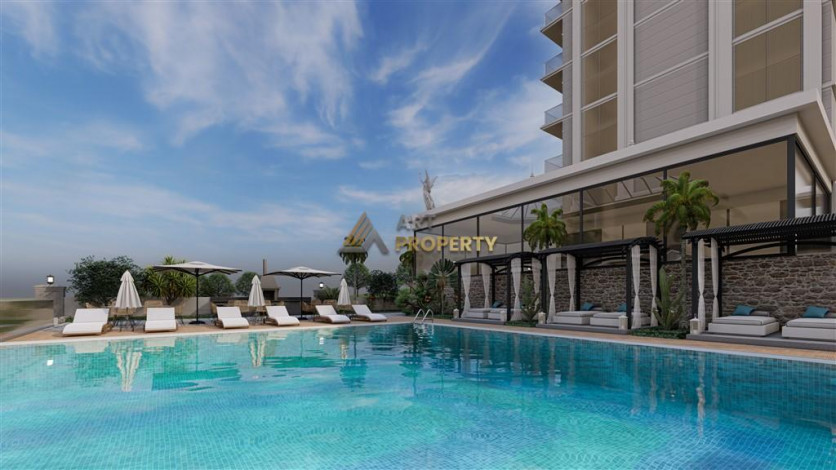 Новый комплекс с квартирами 1+1, 2+1 и 3+1 в районе Паяллар, Аланья - Ракурс 17