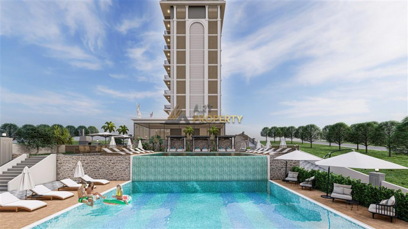 Новый комплекс с квартирами 1+1, 2+1 и 3+1 в районе Паяллар, Аланья - Ракурс 20