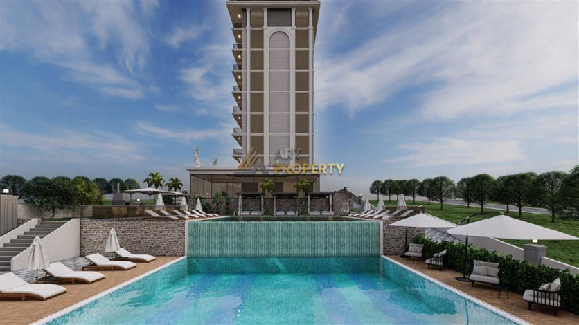 Новый комплекс с квартирами 1+1, 2+1 и 3+1 в районе Паяллар, Аланья - Ракурс 21