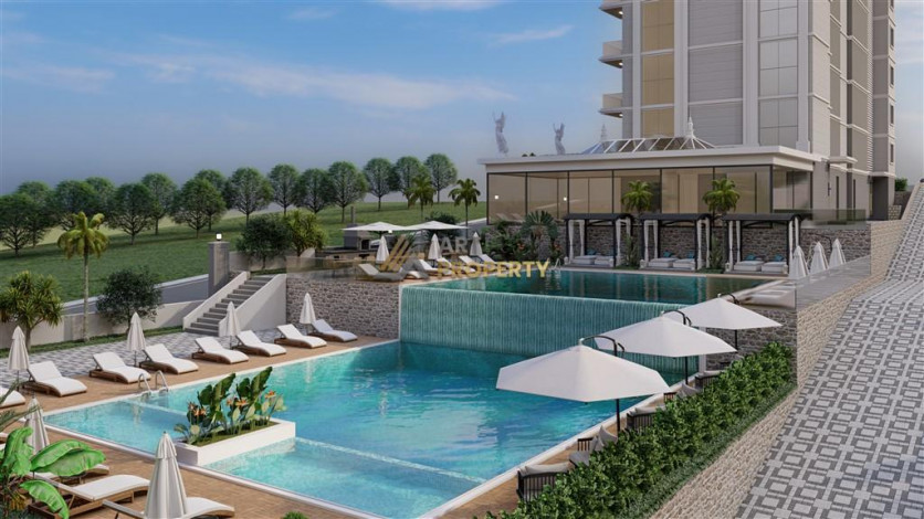 Новый комплекс с квартирами 1+1, 2+1 и 3+1 в районе Паяллар, Аланья - Ракурс 22