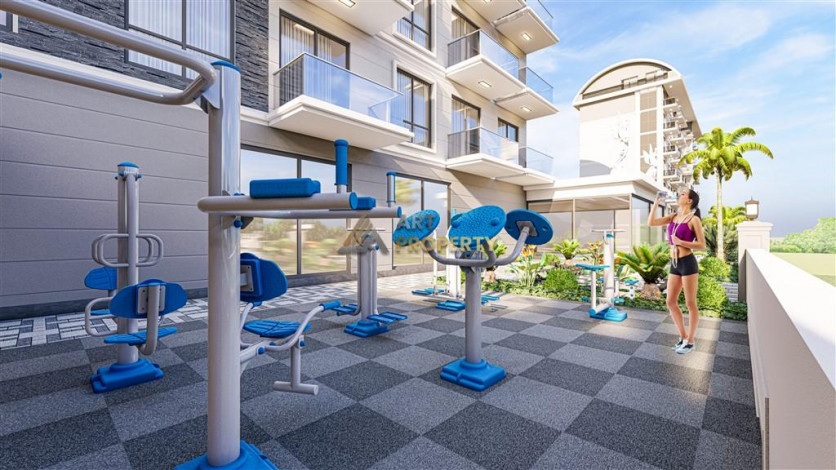 Новый комплекс с квартирами 1+1, 2+1 и 3+1 в районе Паяллар, Аланья - Ракурс 28