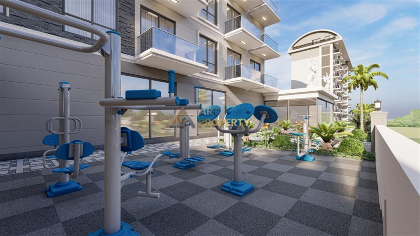 Новый комплекс с квартирами 1+1, 2+1 и 3+1 в районе Паяллар, Аланья - Ракурс 29