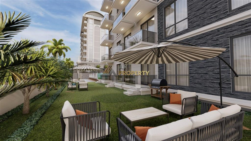 Новый комплекс с квартирами 1+1, 2+1 и 3+1 в районе Паяллар, Аланья - Ракурс 33