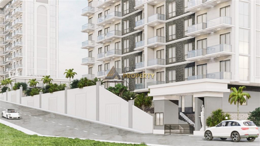 Новый комплекс с квартирами 1+1, 2+1 и 3+1 в районе Паяллар, Аланья - Ракурс 36