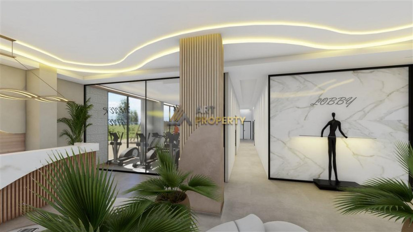 Новый комплекс с квартирами 1+1, 2+1 и 3+1 в районе Паяллар, Аланья - Ракурс 40