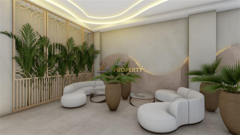 Новый комплекс с квартирами 1+1, 2+1 и 3+1 в районе Паяллар, Аланья - Ракурс 41