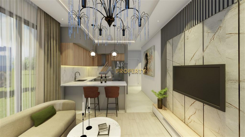 Новый комплекс с квартирами 1+1, 2+1 и 3+1 в районе Паяллар, Аланья - Ракурс 43