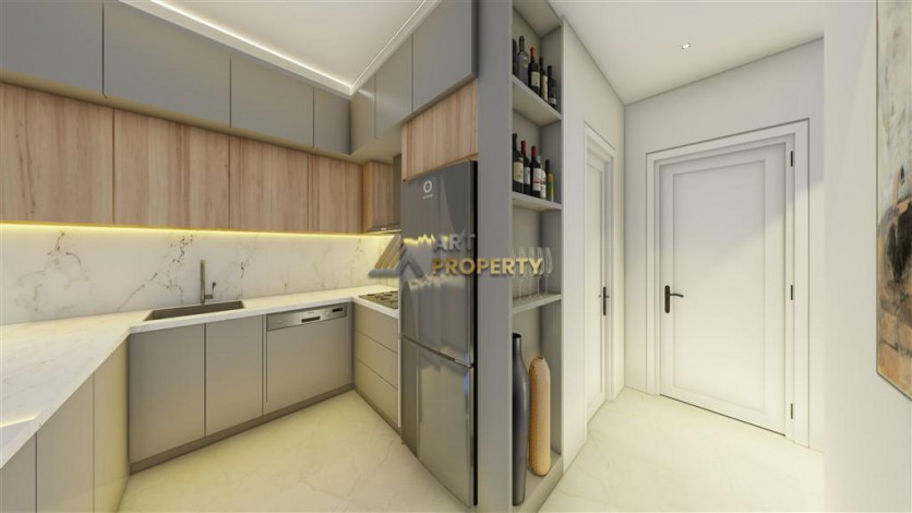 Новый комплекс с квартирами 1+1, 2+1 и 3+1 в районе Паяллар, Аланья - Ракурс 44