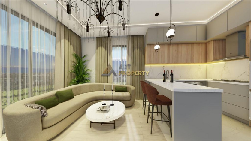 Новый комплекс с квартирами 1+1, 2+1 и 3+1 в районе Паяллар, Аланья - Ракурс 46