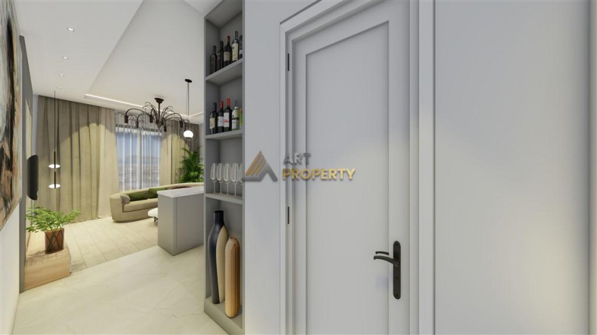 Новый комплекс с квартирами 1+1, 2+1 и 3+1 в районе Паяллар, Аланья - Ракурс 47