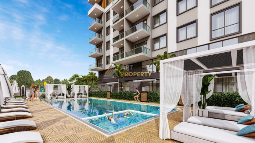 Новый жилой комплекс с апартаментами 1+1, 2+1 в популярном районе Махмутлар - Ракурс 3