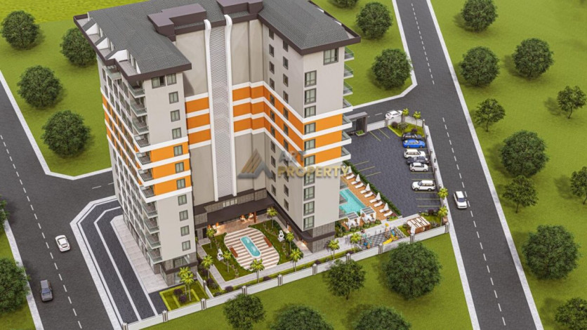 Новый жилой комплекс с апартаментами 1+1, 2+1 в популярном районе Махмутлар - Ракурс 12