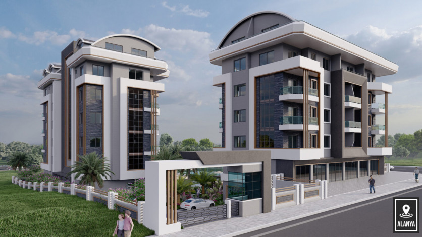 Новый инвестиционный проект с апартаментами 1+1 и 2+1 в районе Окуджалар - Ракурс 2
