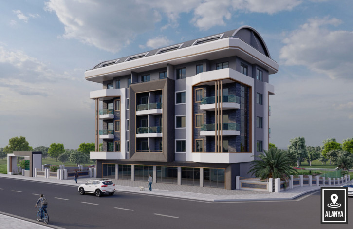 Новый инвестиционный проект с апартаментами 1+1 и 2+1 в районе Окуджалар - Ракурс 3