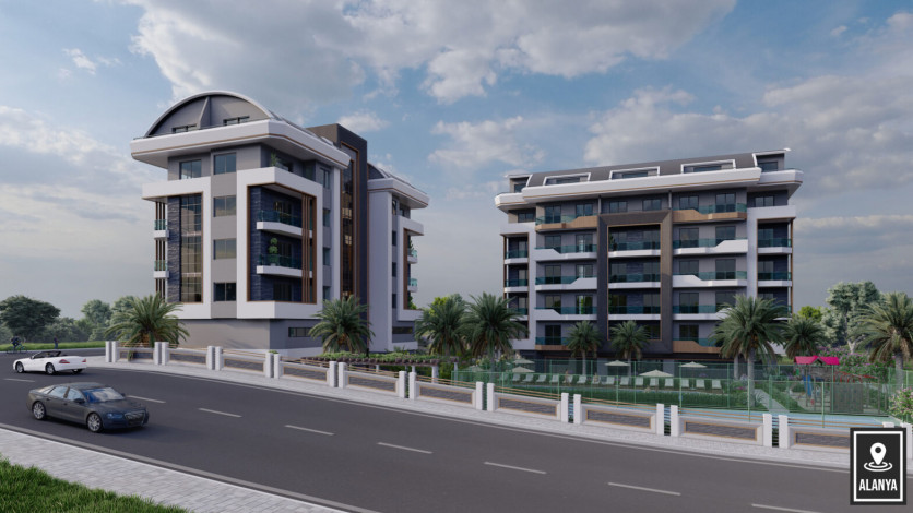 Новый инвестиционный проект с апартаментами 1+1 и 2+1 в районе Окуджалар - Ракурс 4