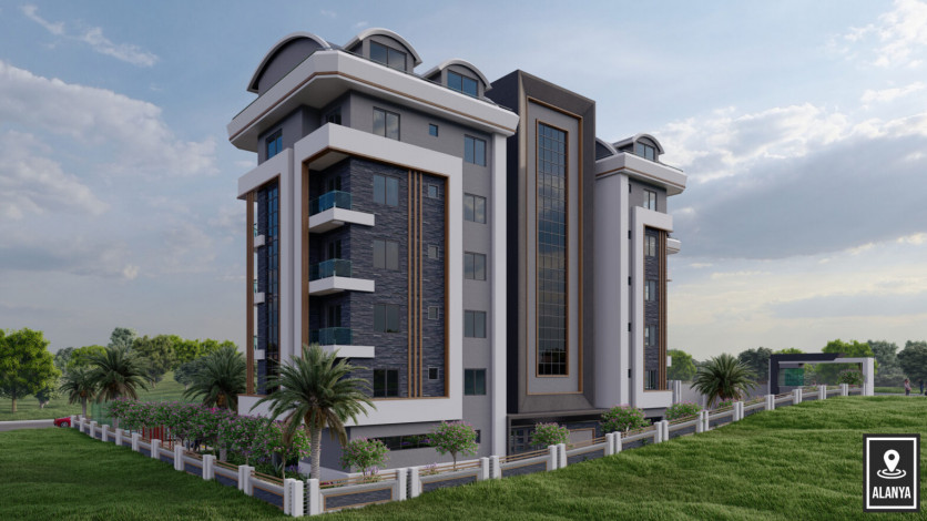 Новый инвестиционный проект с апартаментами 1+1 и 2+1 в районе Окуджалар - Ракурс 7