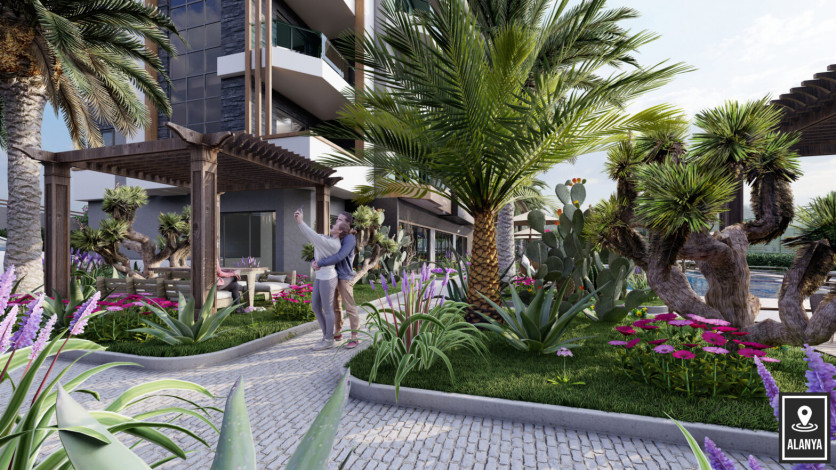 Новый инвестиционный проект с апартаментами 1+1 и 2+1 в районе Окуджалар - Ракурс 17