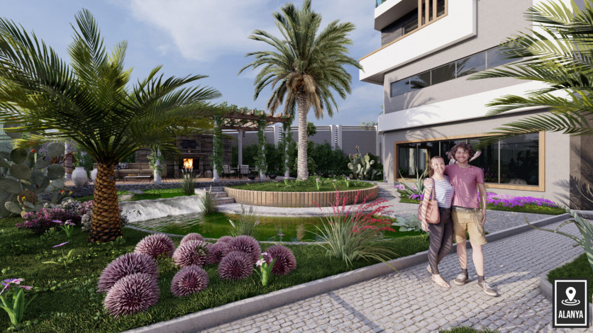 Новый инвестиционный проект с апартаментами 1+1 и 2+1 в районе Окуджалар - Ракурс 19