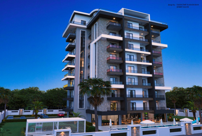 Новый проект на стадии строительства с апартаментами 1+1, 2+1, 3+1 и 4+1  в районе Паяллар - Ракурс 2