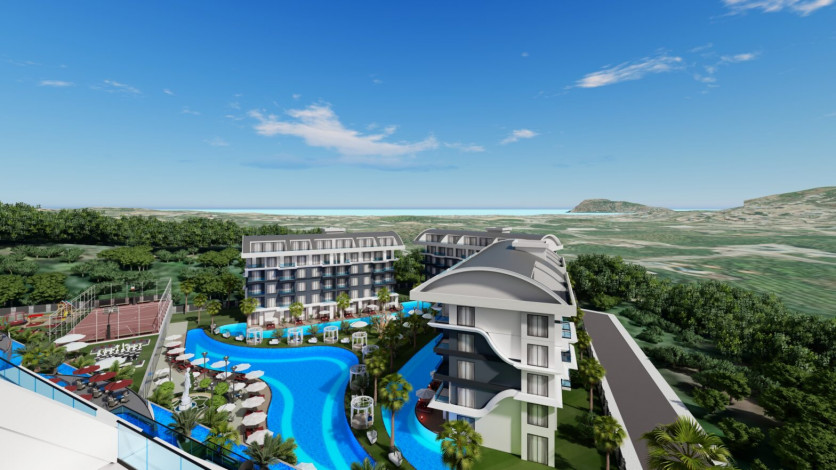 Новый масштабный комплекс с квартирами 1+1,2+1,3+1,4+1 в окружении садов, район Оба - Ракурс 2