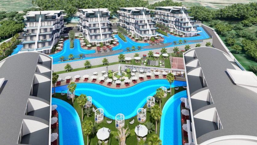 Новый масштабный комплекс с квартирами 1+1,2+1,3+1,4+1 в окружении садов, район Оба - Ракурс 4