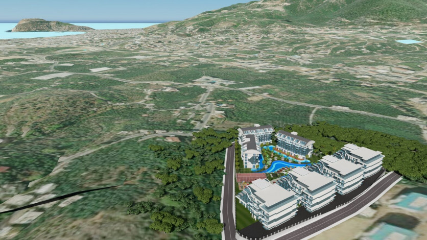 Новый масштабный комплекс с квартирами 1+1,2+1,3+1,4+1 в окружении садов, район Оба - Ракурс 10