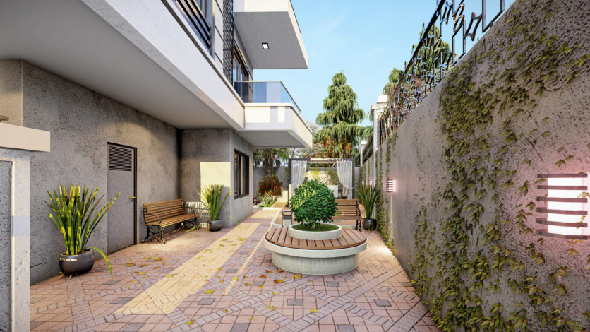 Новый проект с квартирами 1+1 и 2+1 в шаговой доступности от моря, Махмутлар - Ракурс 3