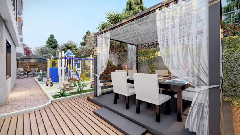 Новый проект с квартирами 1+1 и 2+1 в шаговой доступности от моря, Махмутлар - Ракурс 4