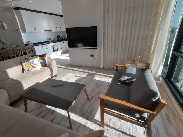 Отличная меблированная квартира планировки 2+1, 115м2 с прямым видом на Средиземное море, район Каргыджак - Ракурс 13