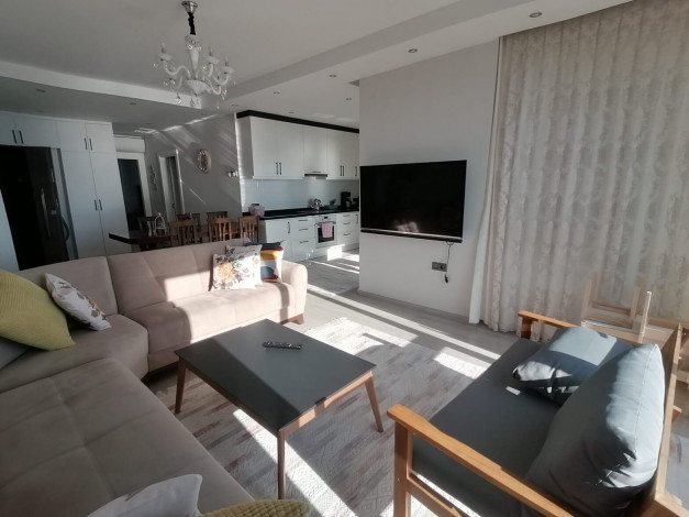 Отличная меблированная квартира планировки 2+1, 115м2 с прямым видом на Средиземное море, район Каргыджак - Ракурс 32