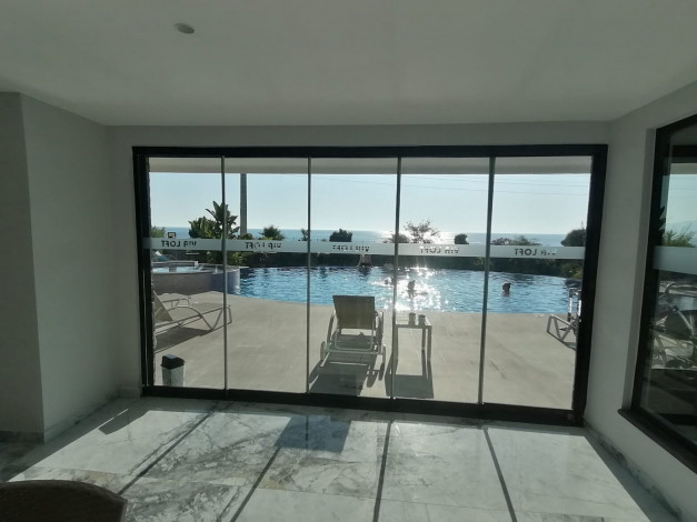 Отличная меблированная квартира планировки 2+1, 115м2 с прямым видом на Средиземное море, район Каргыджак - Ракурс 33