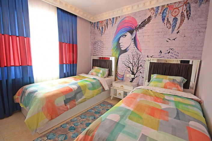 Просторные апартаменты планировки 2+1, 125м2 с видом на море, район Махмутлар - Ракурс 14