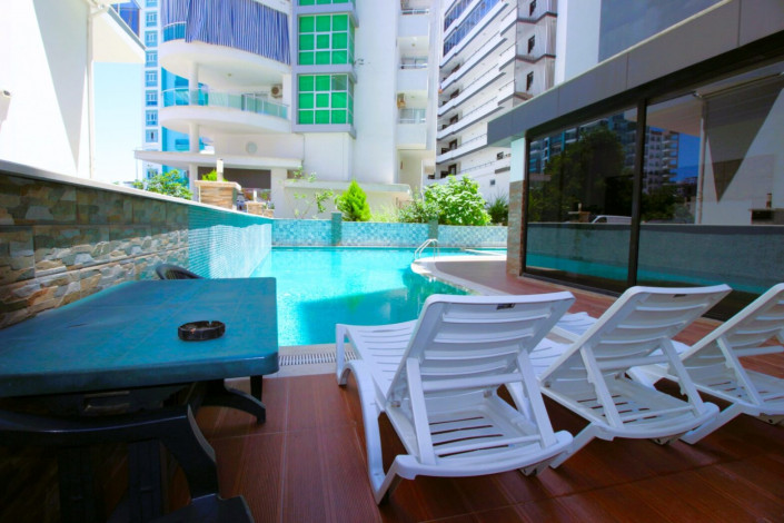 Апартаменты планировки 2+1, 110м2 с видом на Средиземное море, район Махмутлар - Ракурс 7