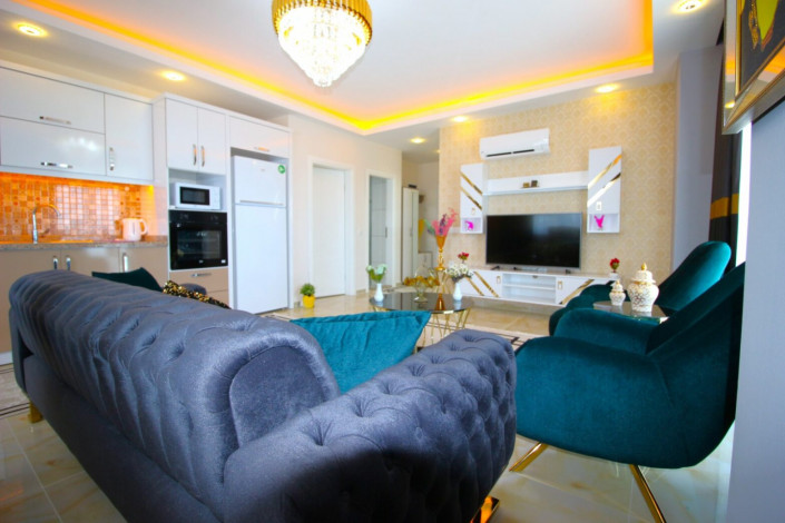 Апартаменты планировки 2+1, 110м2 с видом на Средиземное море, район Махмутлар - Ракурс 14