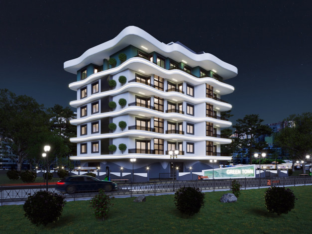 Старт нового инвестиционного проекта с квартирами 1+1, 2+1, 3+1 в районе Махмутлар - Ракурс 1