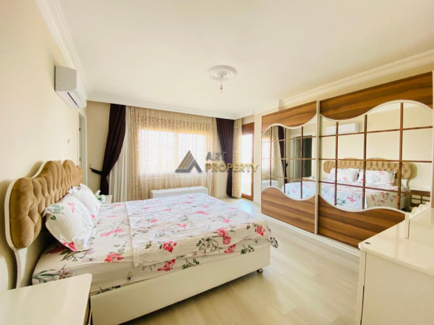 Уютная меблированная квартира 2+1, 130м2 с видом на море и на горы, район Кестель - Ракурс 8