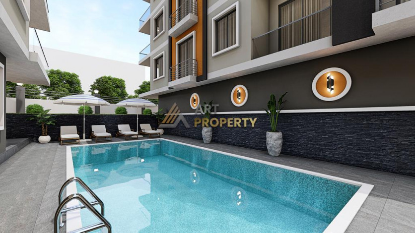 Новый инвестиционный проект рядом с морем в центре Аланьи, 46-62 м2 - Ракурс 6