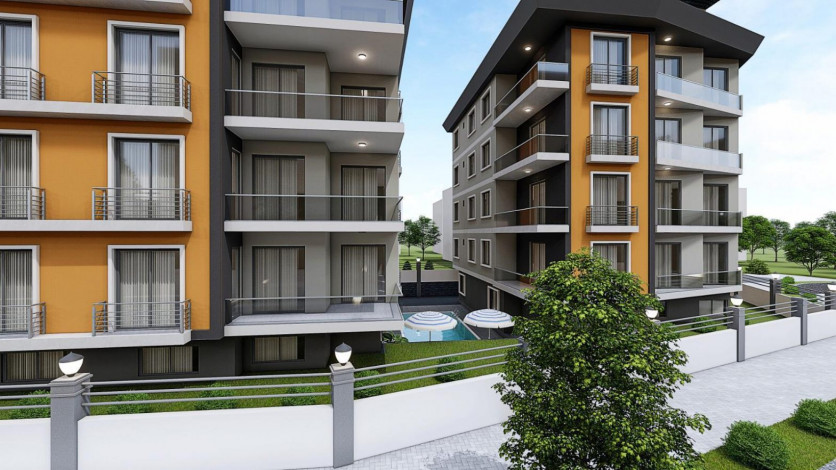 Новый инвестиционный проект рядом с морем в центре Аланьи, 46-62 м2 - Ракурс 9