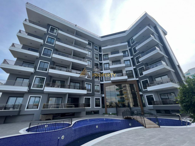 Меблированная квартира планировки 1+1, 55м2 с видом на море и крепость Алании, район Каргыджак - Ракурс 5