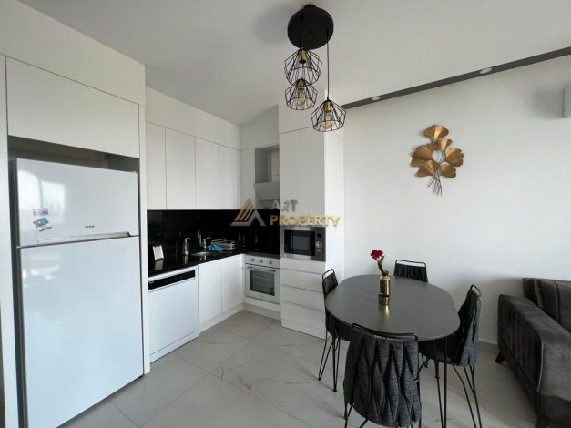 Меблированная квартира планировки 1+1, 55м2 с видом на море и крепость Алании, район Каргыджак - Ракурс 8